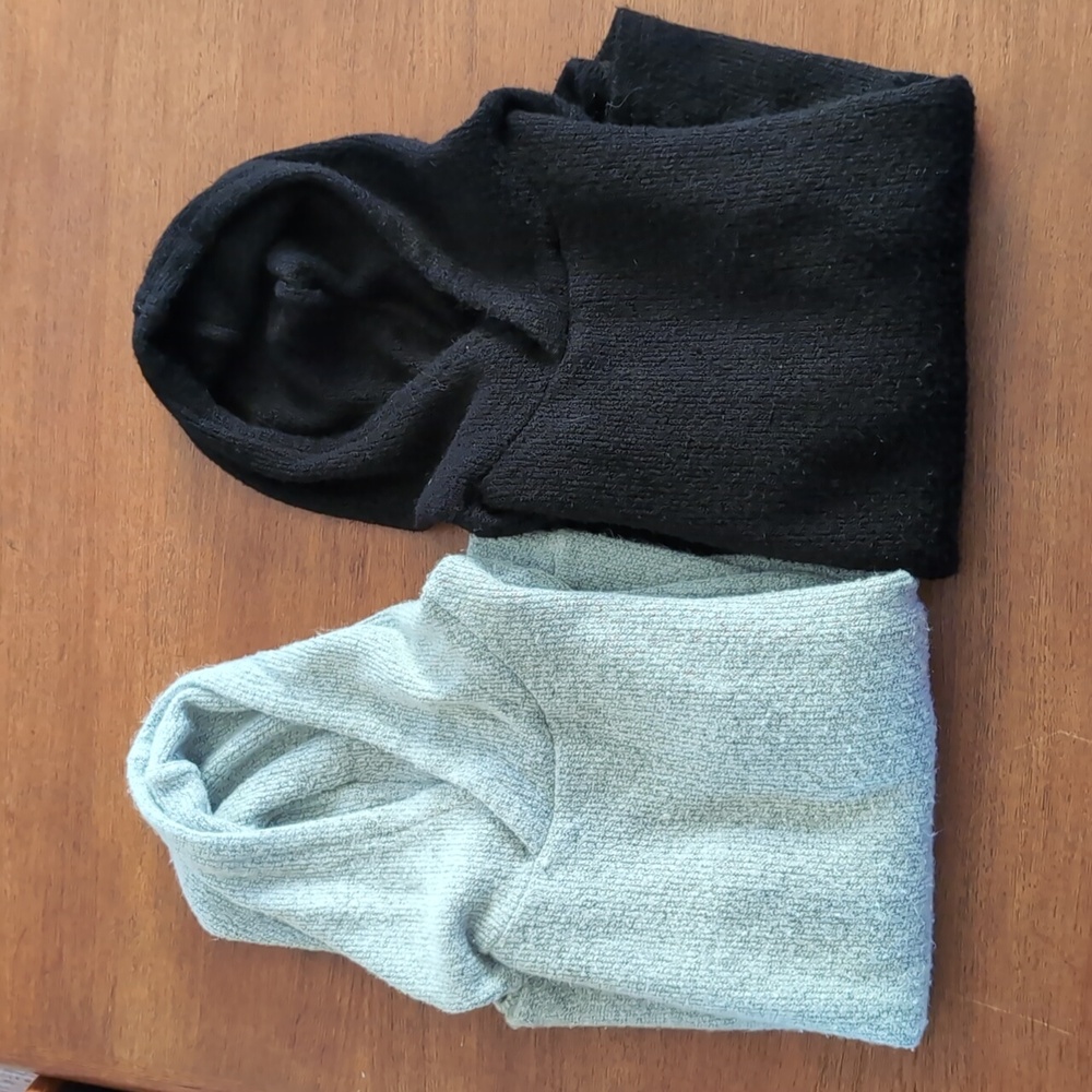 Bundle Of 2 LOFT Women's Hoodie Sweaters in Black and Gray, XS